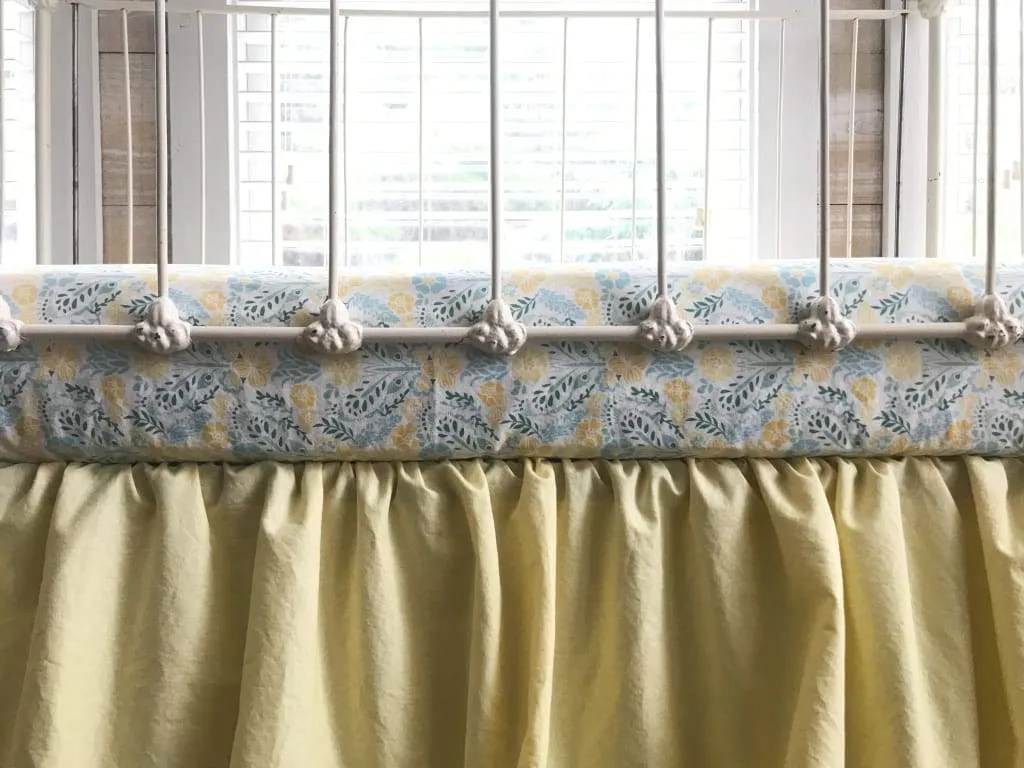 Baby Yellow Farmhouse Crib Skirt