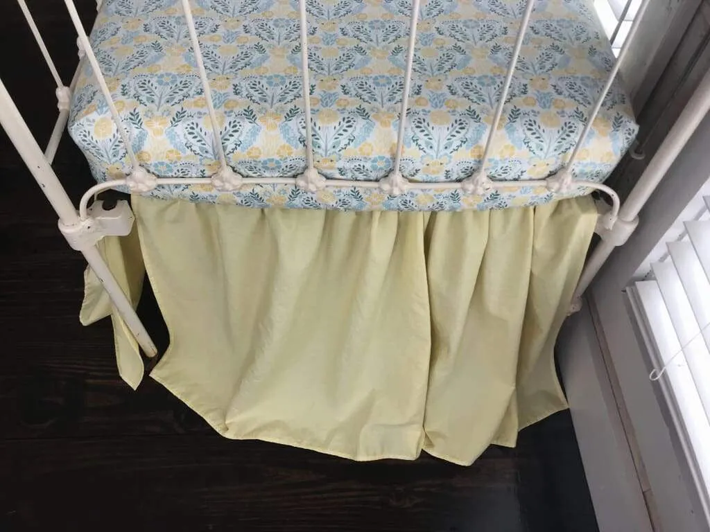 Baby Yellow Farmhouse Crib Skirt
