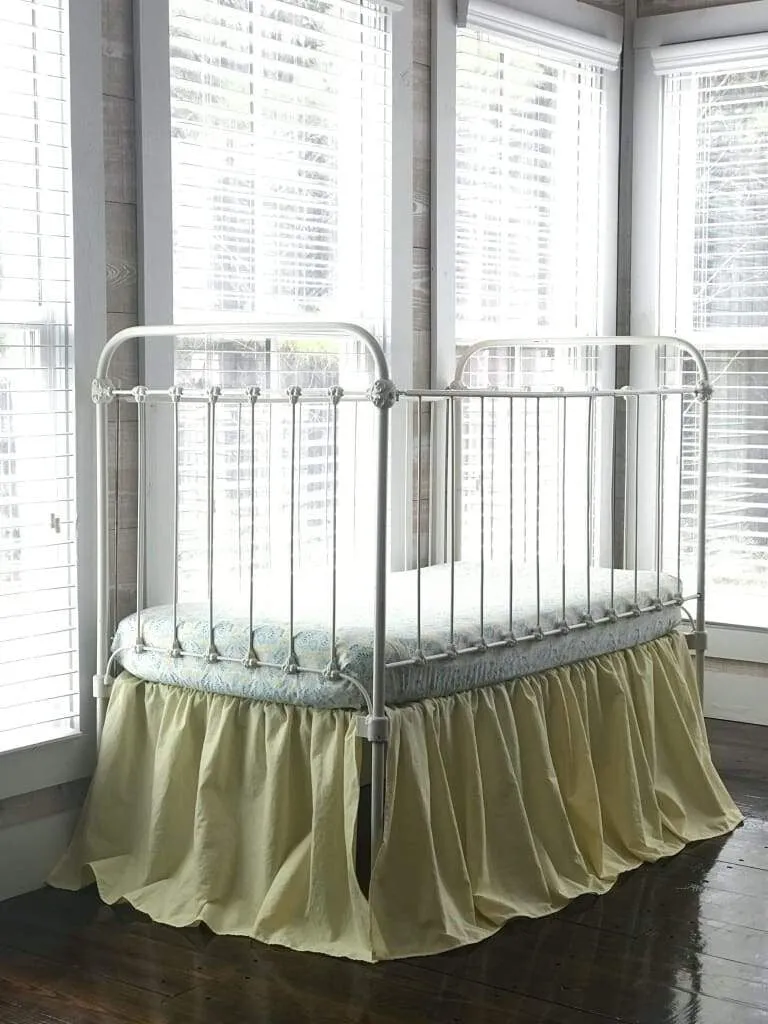 Baby Yellow Farmhouse Crib Skirt