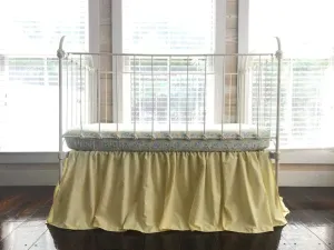 Baby Yellow Farmhouse Crib Skirt