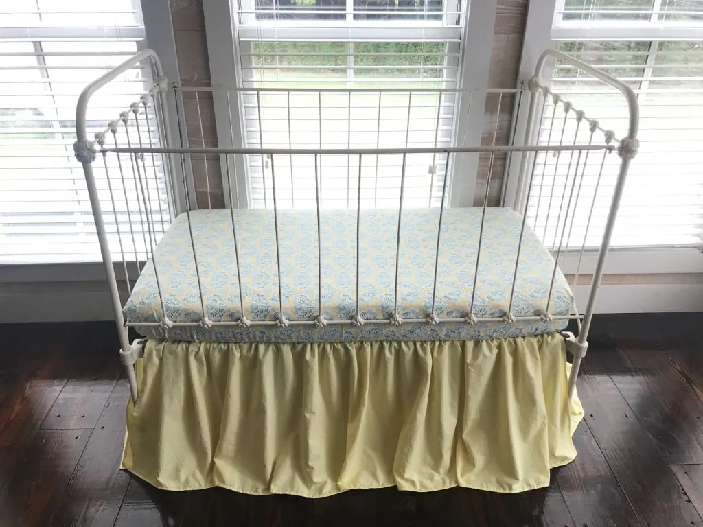 Baby Yellow Farmhouse Crib Skirt