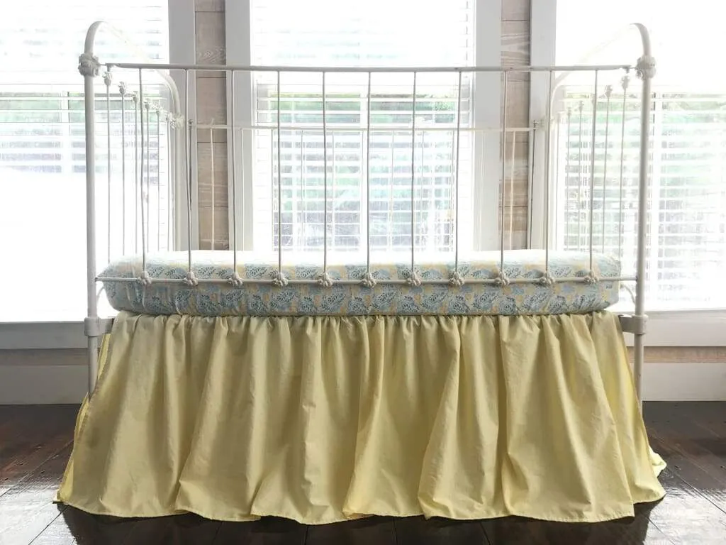 Baby Yellow Farmhouse Crib Skirt