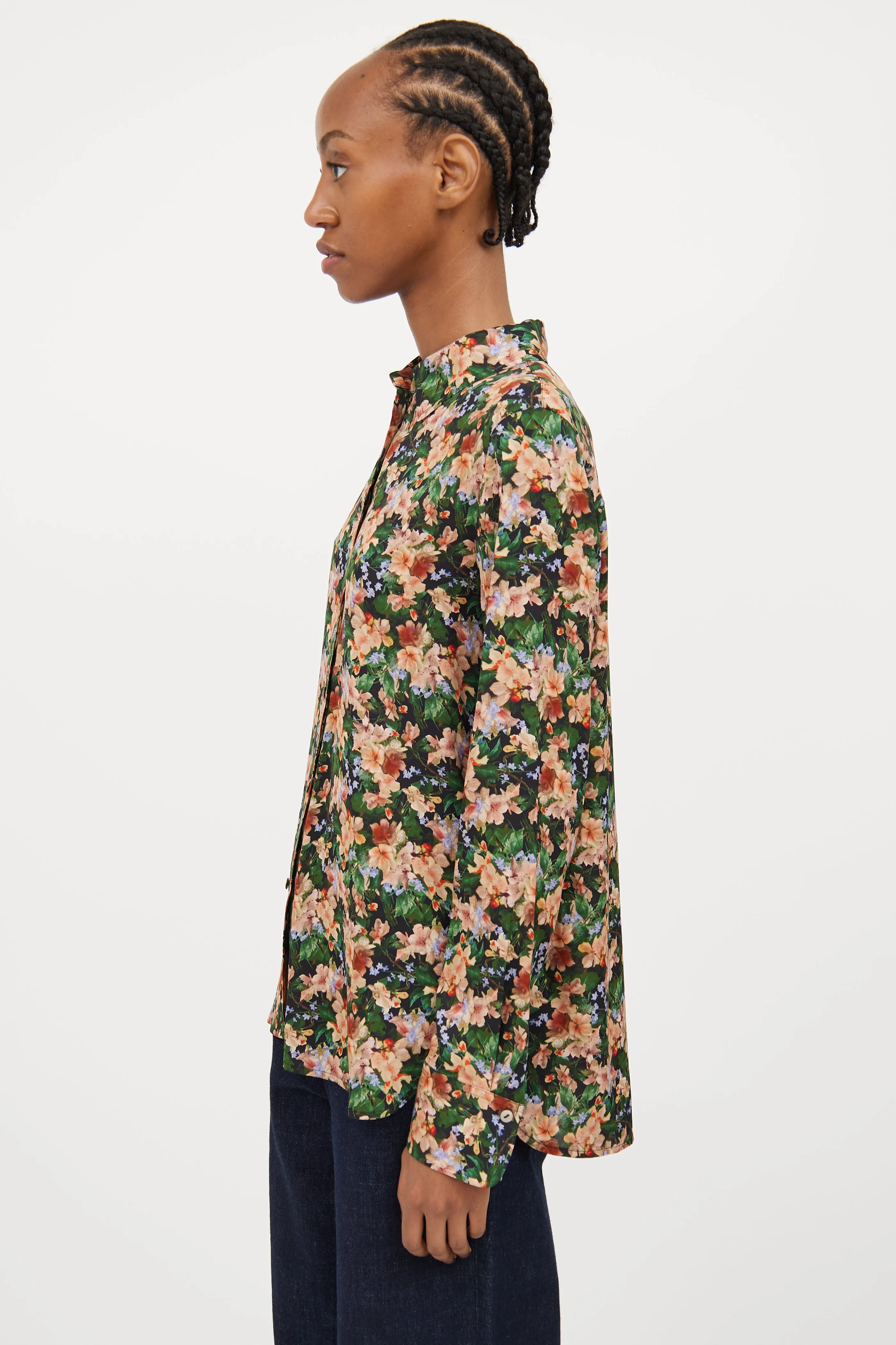 Black & Multi Floral Blouse