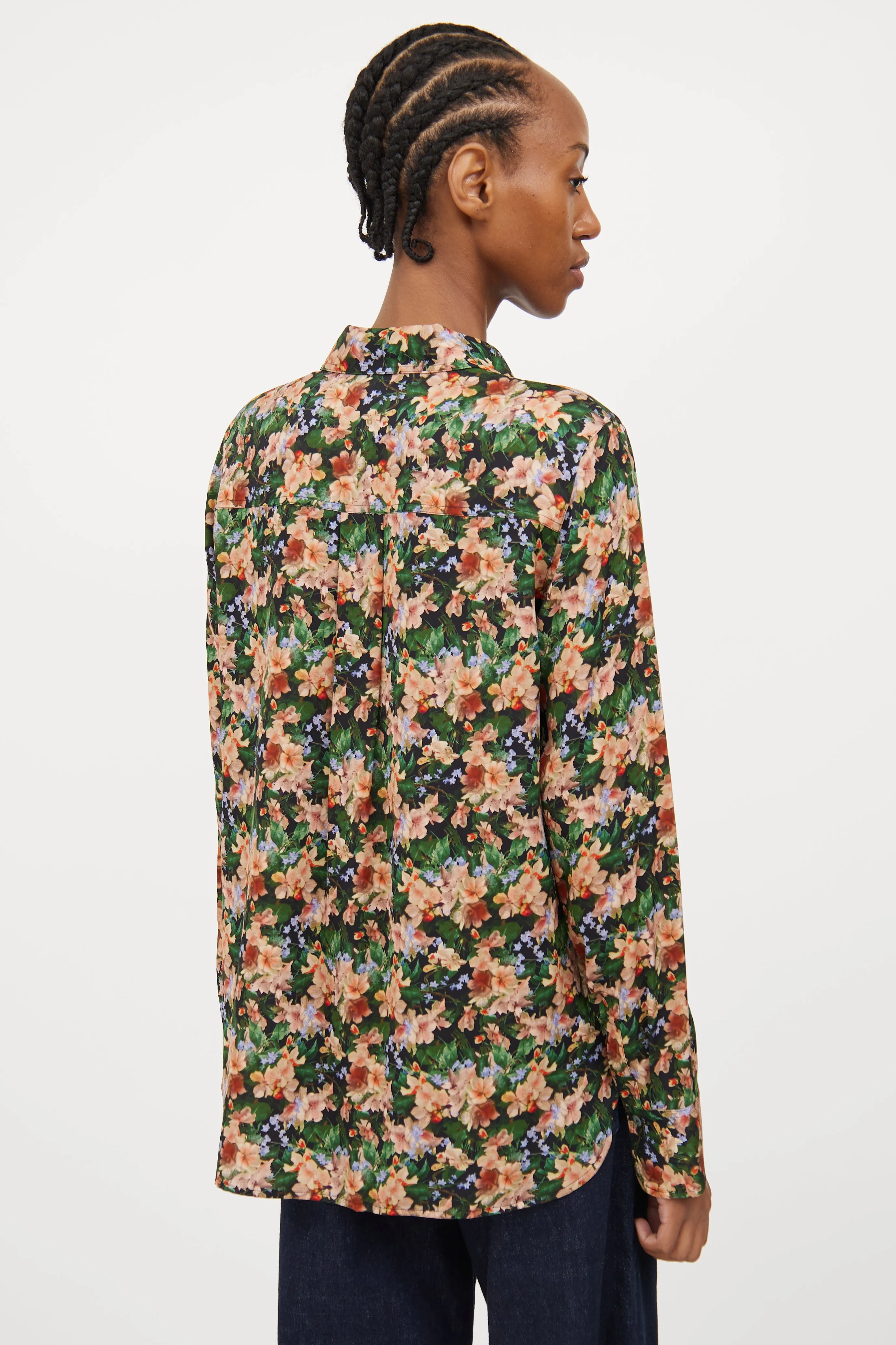 Black & Multi Floral Blouse