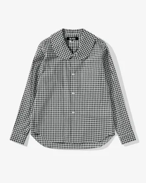 BLACK Comme des Garçons Round Collar Shirt (Black/White)