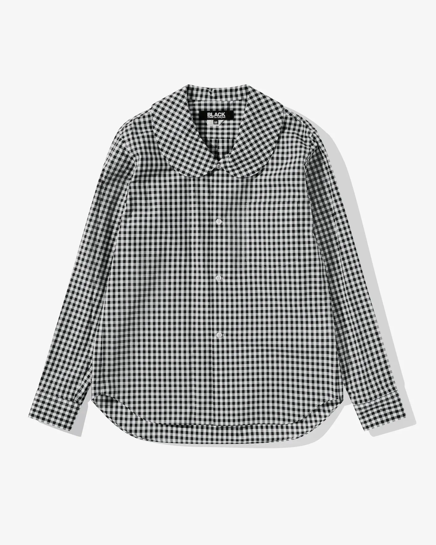 BLACK Comme des Garçons Round Collar Shirt (Black/White)