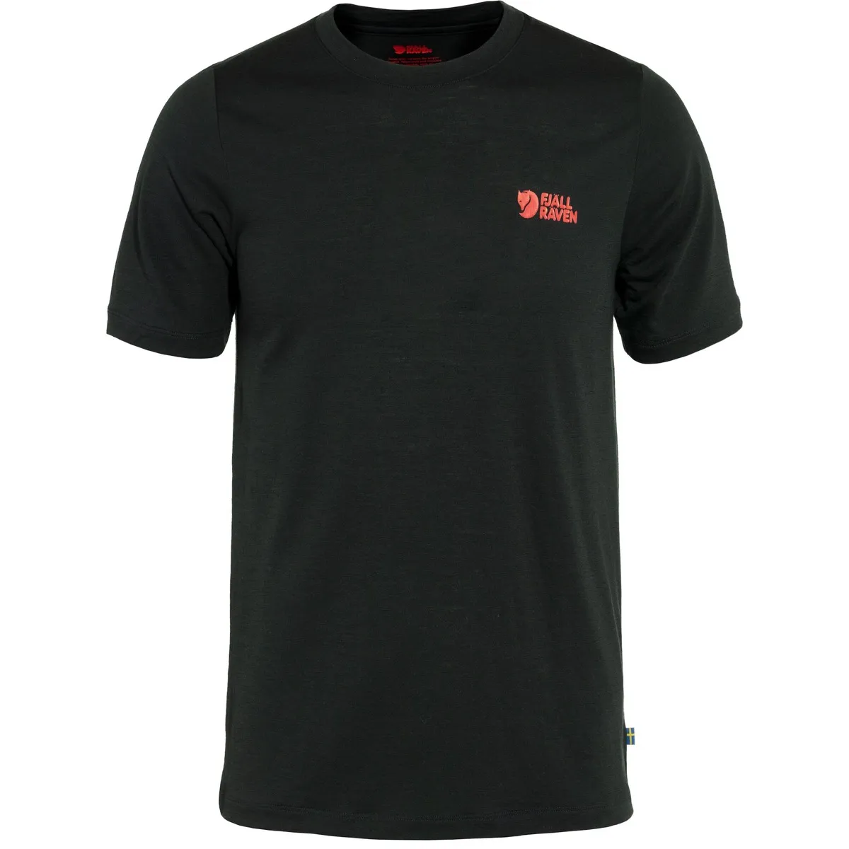Fjällräven Men&#x27;s Abisko Wool Logo Short Sleeve Black | Buy Fjällräven Men&#x27;s Abisko Wool Logo Short Sleeve Black here | Outnorth