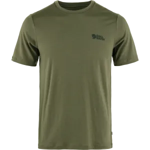 Fjällräven Men&#x27;s Abisko Wool Logo Short Sleeve Laurel Green | Buy Fjällräven Men&#x27;s Abisko Wool Logo Short Sleeve Laurel Green here | Outnorth