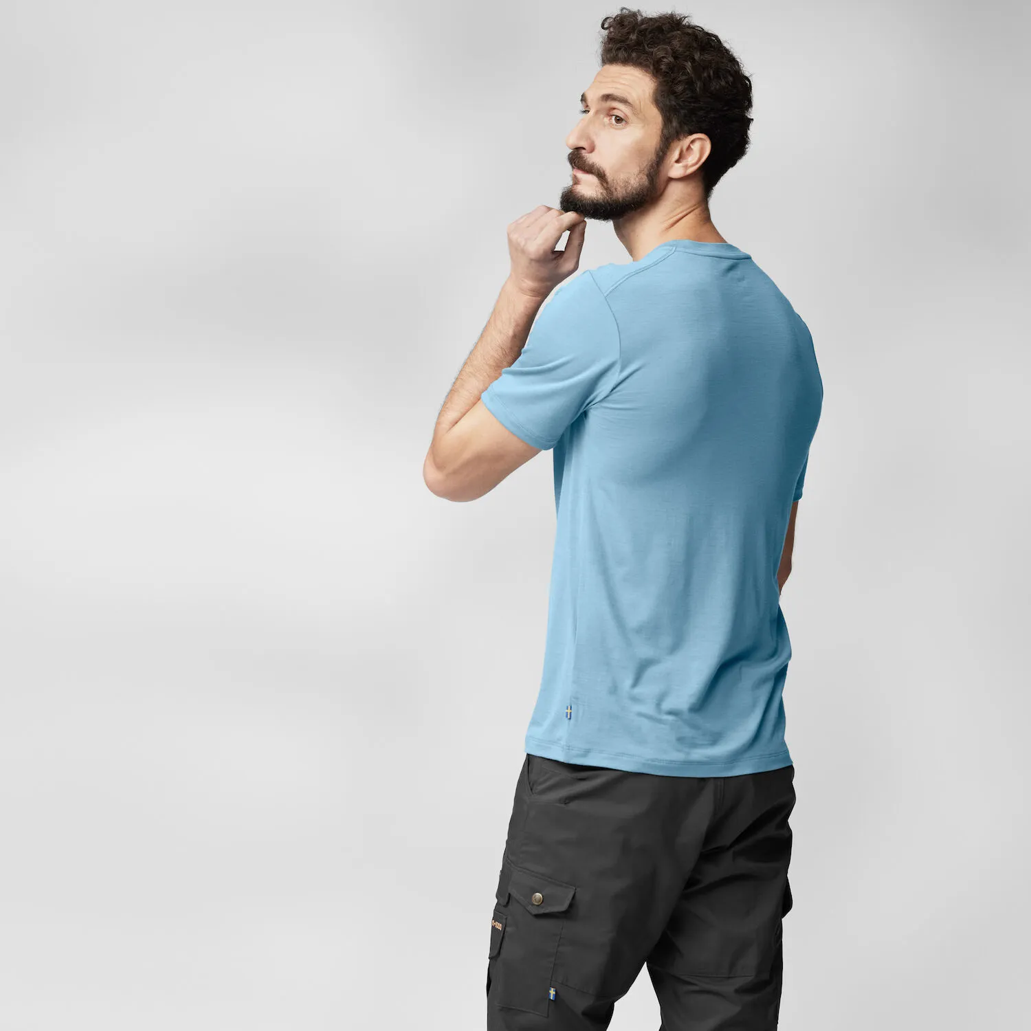 Fjällräven Men&#x27;s Abisko Wool Logo Short Sleeve Laurel Green | Buy Fjällräven Men&#x27;s Abisko Wool Logo Short Sleeve Laurel Green here | Outnorth
