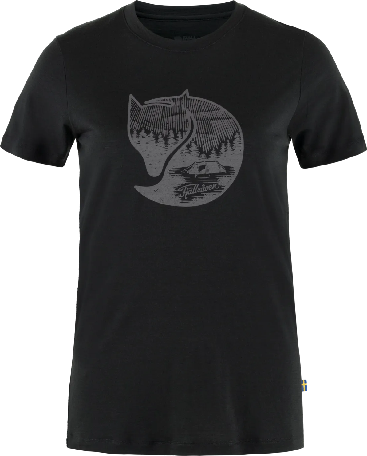 Fjällräven Women&#x27;s Abisko Wool Fox Short Sleeve Black/Iron Grey | Buy Fjällräven Women&#x27;s Abisko Wool Fox Short Sleeve Black/Iron Grey here | Outnorth