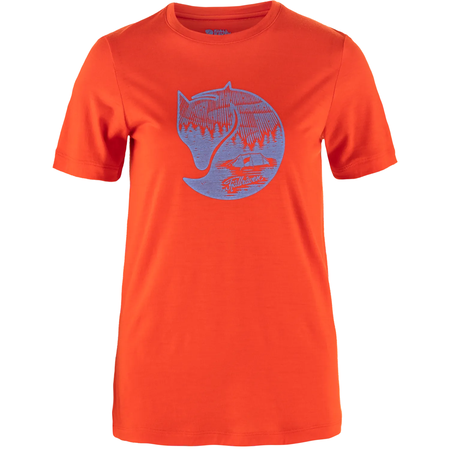 Fjällräven Women&#x27;s Abisko Wool Fox Short Sleeve Flame Orange-Ultramarine | Buy Fjällräven Women&#x27;s Abisko Wool Fox Short Sleeve Flame Orange-Ultramarine here | Outnorth