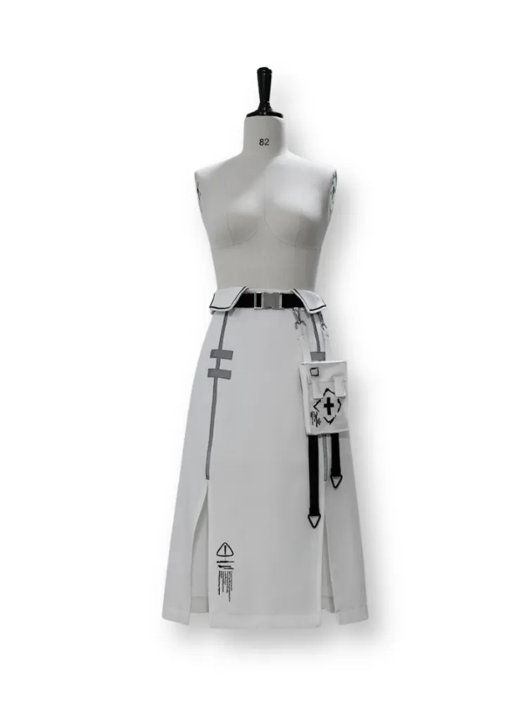 Foldover Waist Cyberpunk Skirt