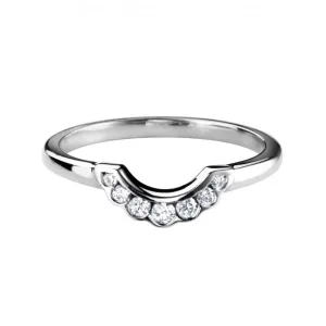 Frilly Channel Set shaped wedding ring
