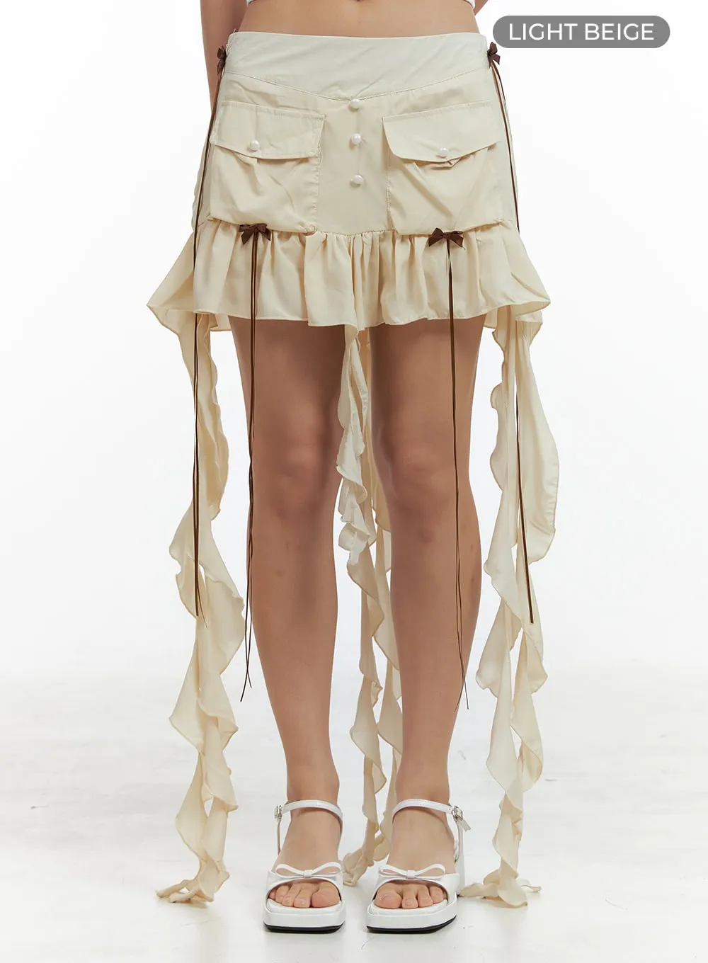 Frilly Ribbon Mini Skirt OL402