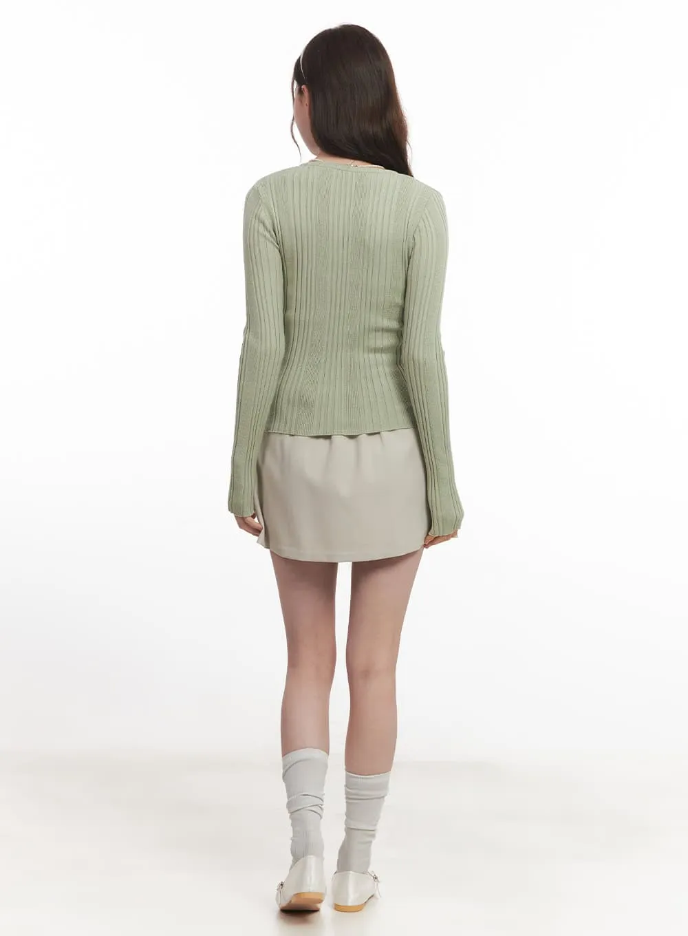 High-Waisted Pleated Mini Skirt CA502