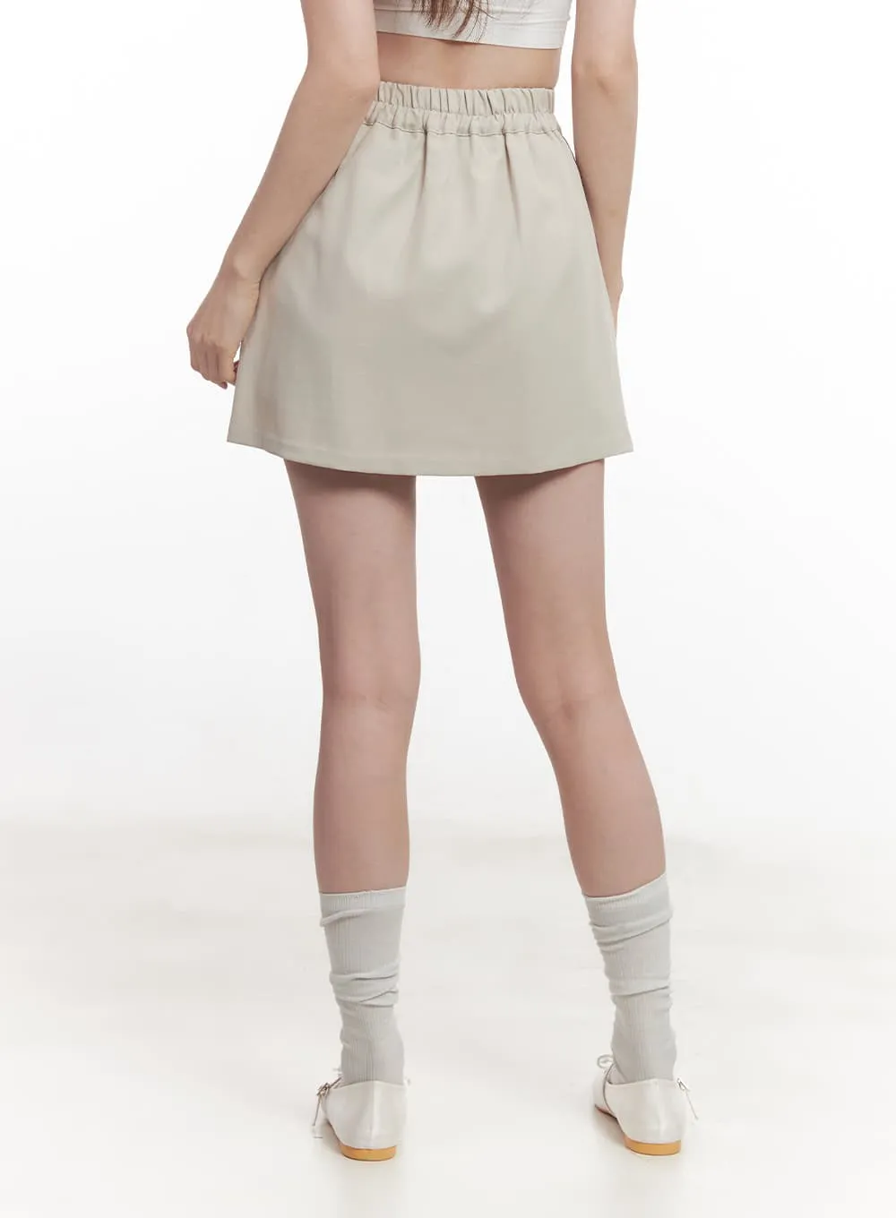 High-Waisted Pleated Mini Skirt CA502