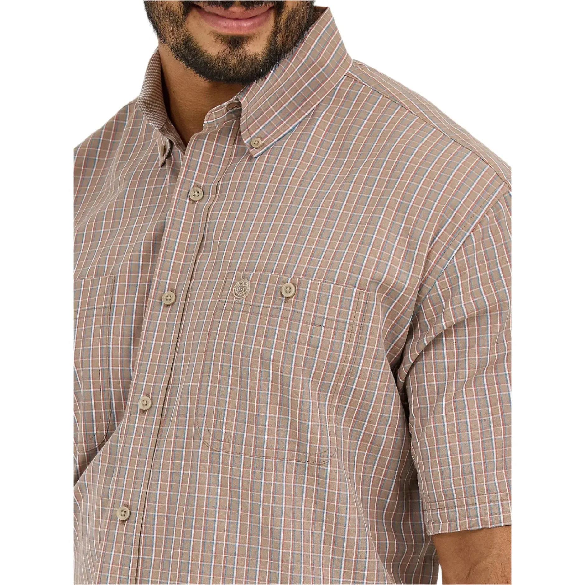 Men's Wrangler  George Strait™ Short Sleeve Two Pocket Button Down Shirt 112365413