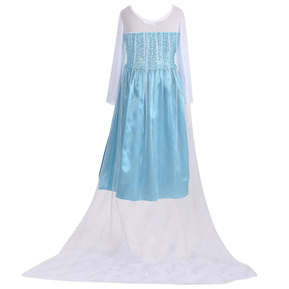 Princess Costumes Birthday Dress Up for Little Girls with Crown,Wig,Gloves Accessories 2-7 Years