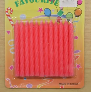 Twist Candles- Pink