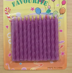 Twist Candles- Purple