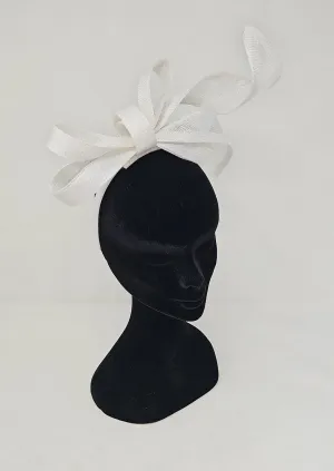 White Twist Looped Hairband Fascinator