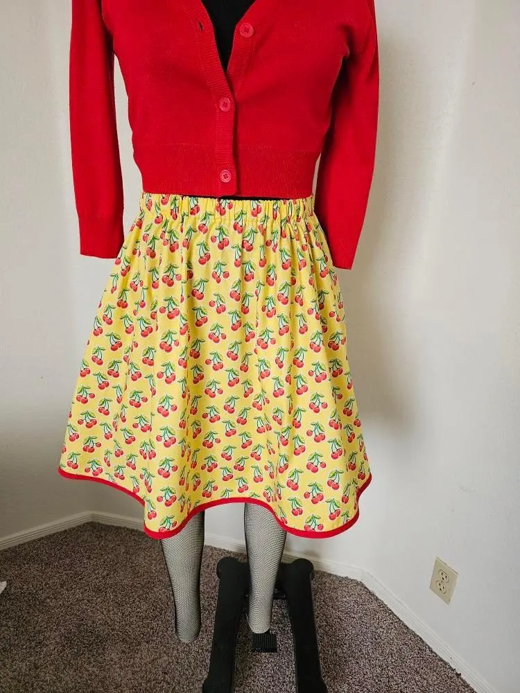 Women's Skirt- Cherries